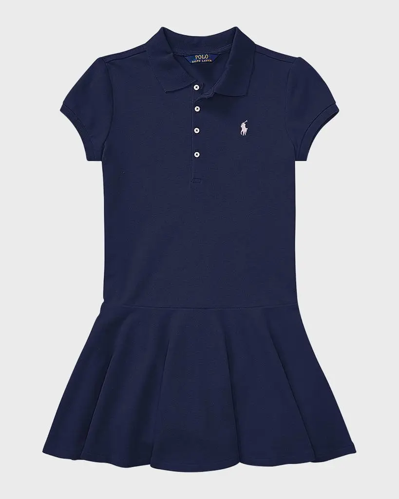 Ralph Lauren Girl's Mesh Polo Knit Dress, Size S-XL