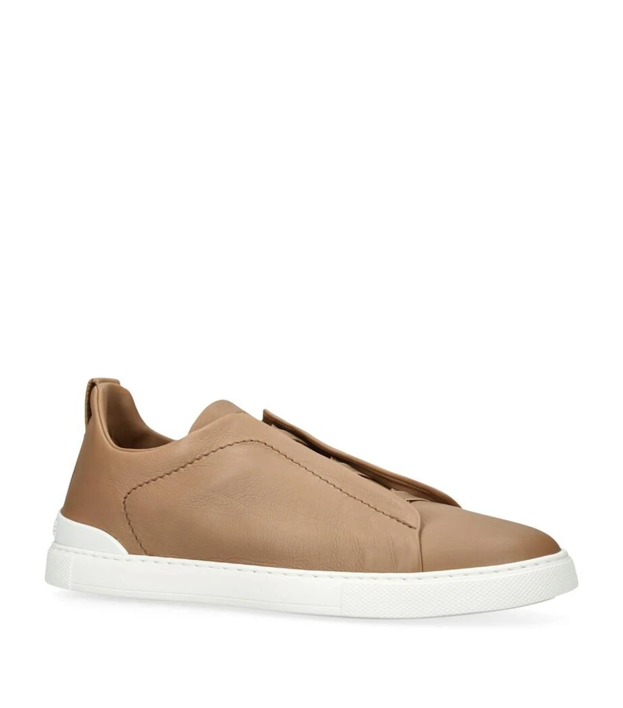 Zegna Leather Triple Stitch SECONDSKIN Sneakers 3