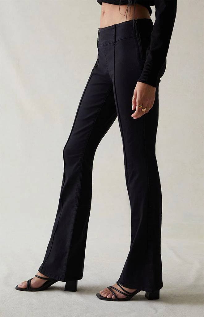 PacSun Stretch Black Low Rise Flare Pants 3