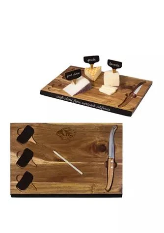 Toscana NCAA Mizzou Tigers Delio Acacia Cheese Cutting Board and Tools Set