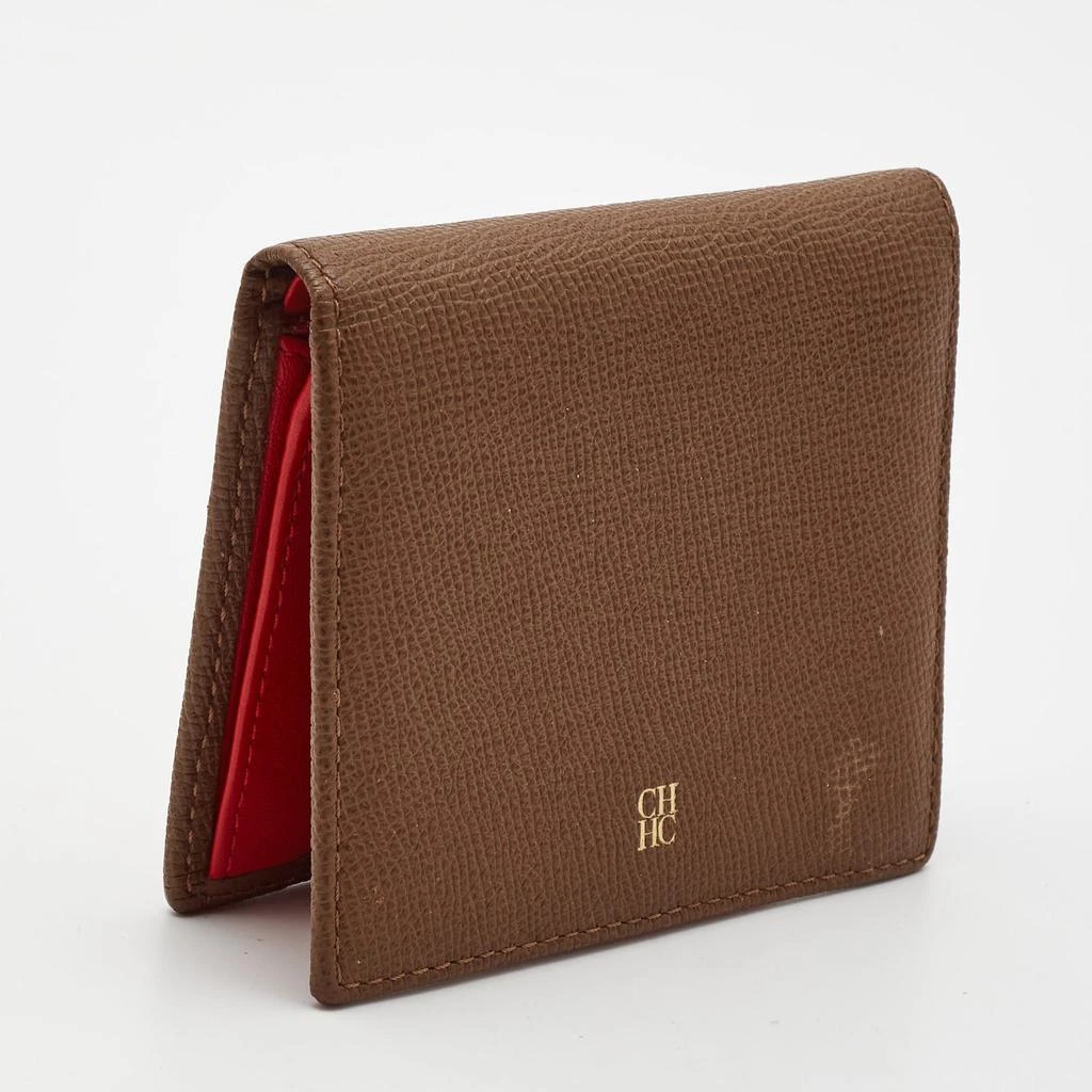 Carolina Herrera Brown Leather Chhc Bifold Wallet 2
