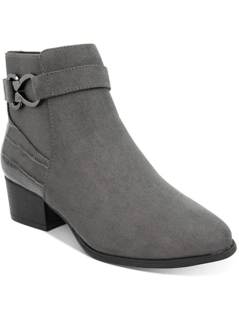 Karen Scott Nadine Womens Faux Leather Ankle Ankle Boots 1