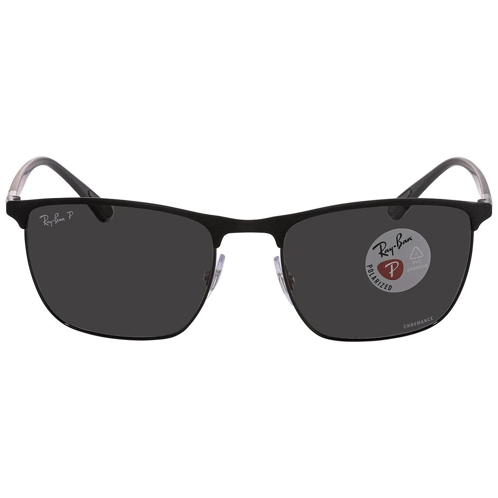 Ray-Ban Ray Ban Chromance Polarized Dark Gray Rectangular Unisex Sunglasses RB3686 186/K8 57