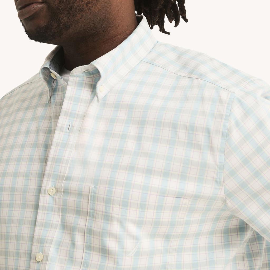 Nautica Mens Big & Tall Sustainably Crafted Classic Fit Plaid Short-Sleeve Shirt