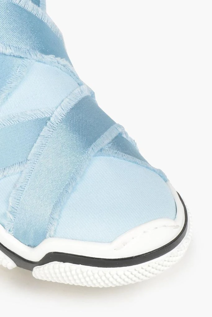 RED Valentino Glam Run satin-trimmed stretch-knit high-top sneakers 4