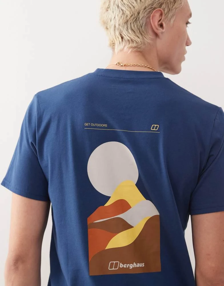 Berghaus Berghaus T-shirt rolling peaks short sleeve t-shirt in hale navy 4