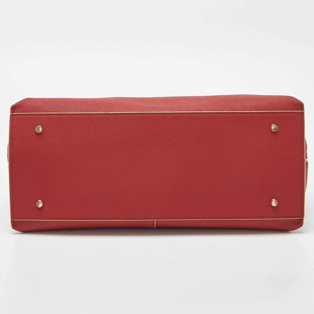 DKNY DKNY Red Leather Bryant Park Double Zip Shopper Tote 6