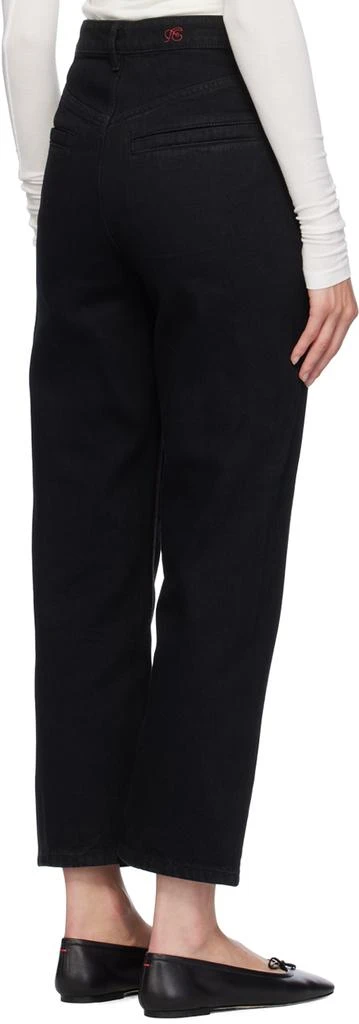 Fax Copy Express Black Red Stitch Straight-Leg Jeans 3