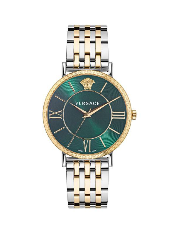 Versace V-Eternal Two-Tone Stainless Steel Bracelet Watch/42MM