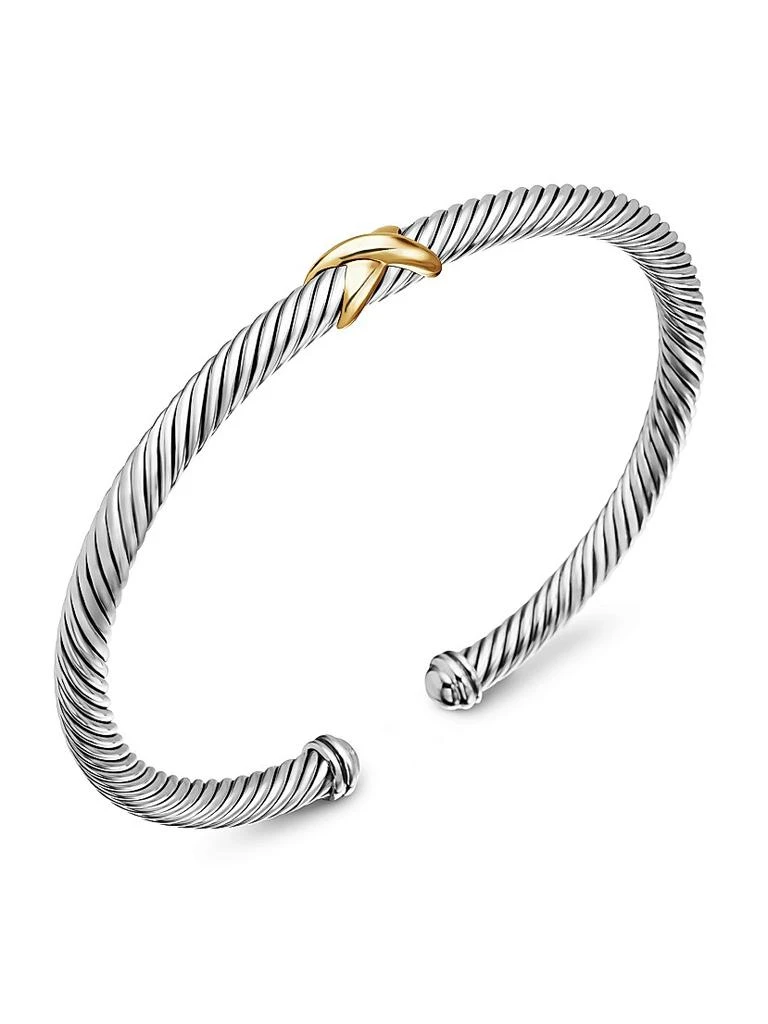 David Yurman X Classic Cable Station Bracelet in Sterling Silver 4