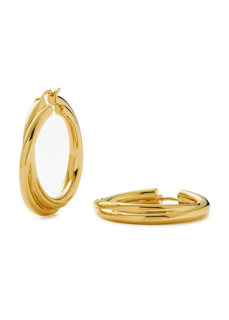 Missoma X Lucy Williams Entwine 18kt gold-plated hoop earrings