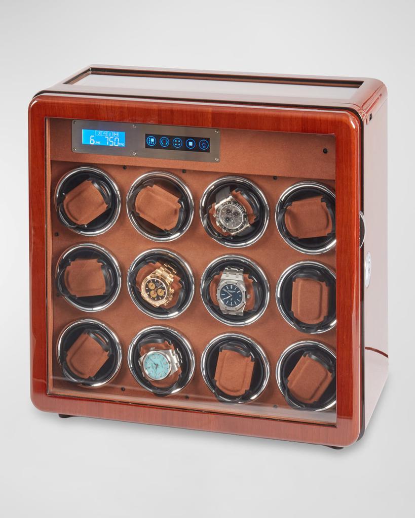 Bey-Berk Monty 12-Watch Winder and 6-Watch Storage