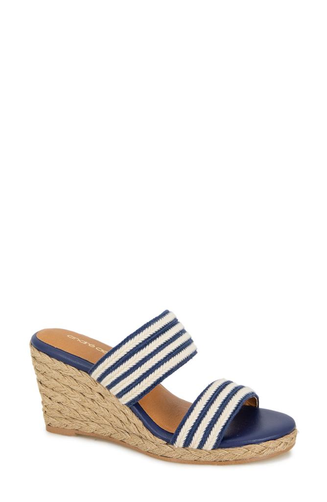 Andre Assous offers Navy Wedge Espadrille Shoes - 6