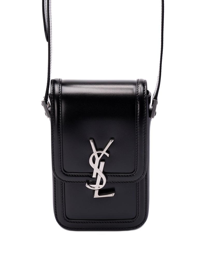 24AW new/Saint Laurent Solferinoミニメッセンジャーバッグ Bag SAINT LAURENT - Solferino Mini Logo-Embellished Leather