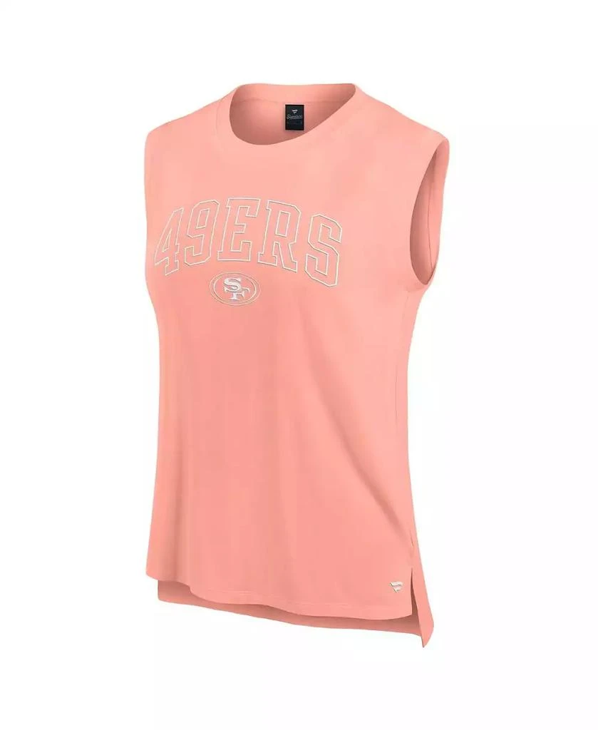 Fanatics Women's Coral San Francisco 49ers Studio Gym Tank Top 3
