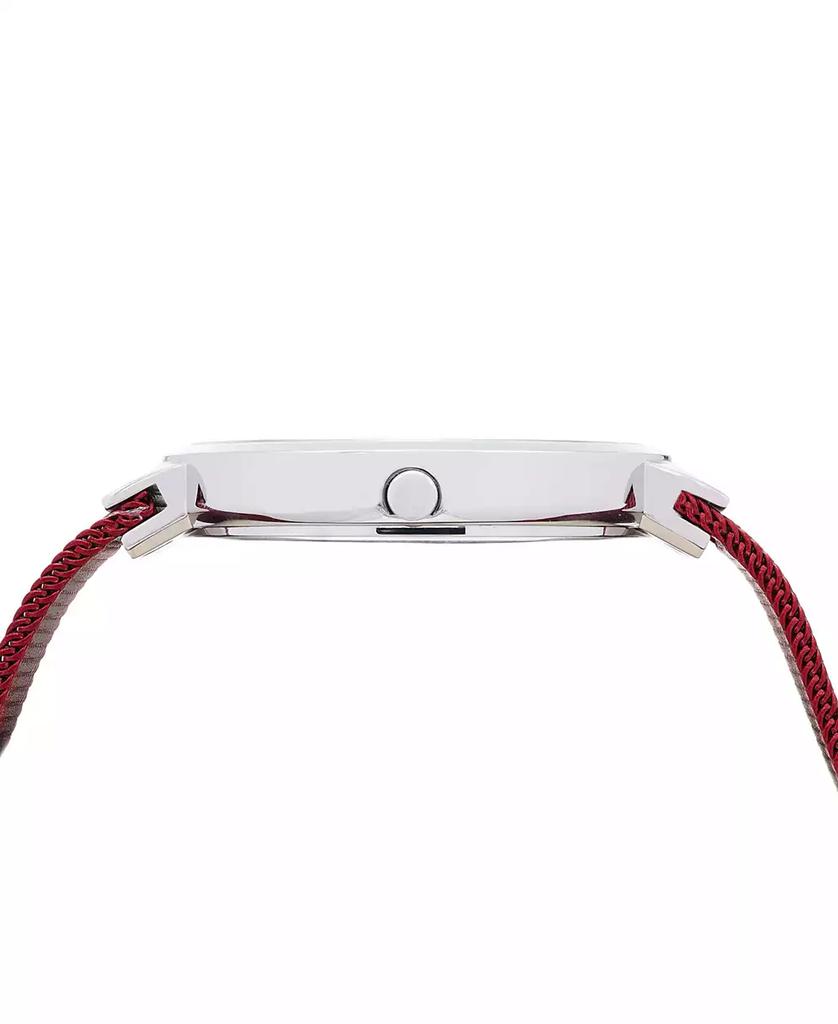 Bering Women's Classic Red Stainless Steel Mesh Bracelet Watch 31mm