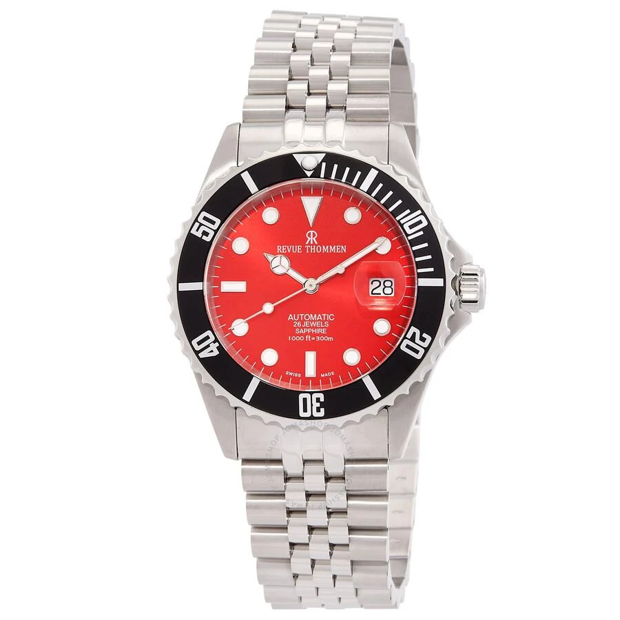 Revue Thommen Diver Automatic Red Dial Men's Watch 17571.2238 1