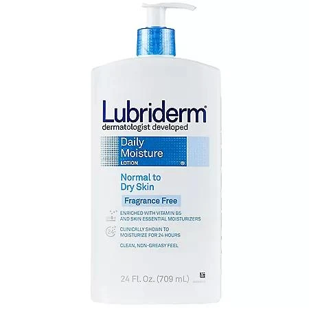 Lubriderm Lubriderm Daily Moisture Body Lotion, Fragrance-Free, 24 oz., 2 pk. 4