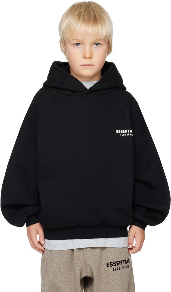 Essentials Kids Black Fleece Hoodie 1