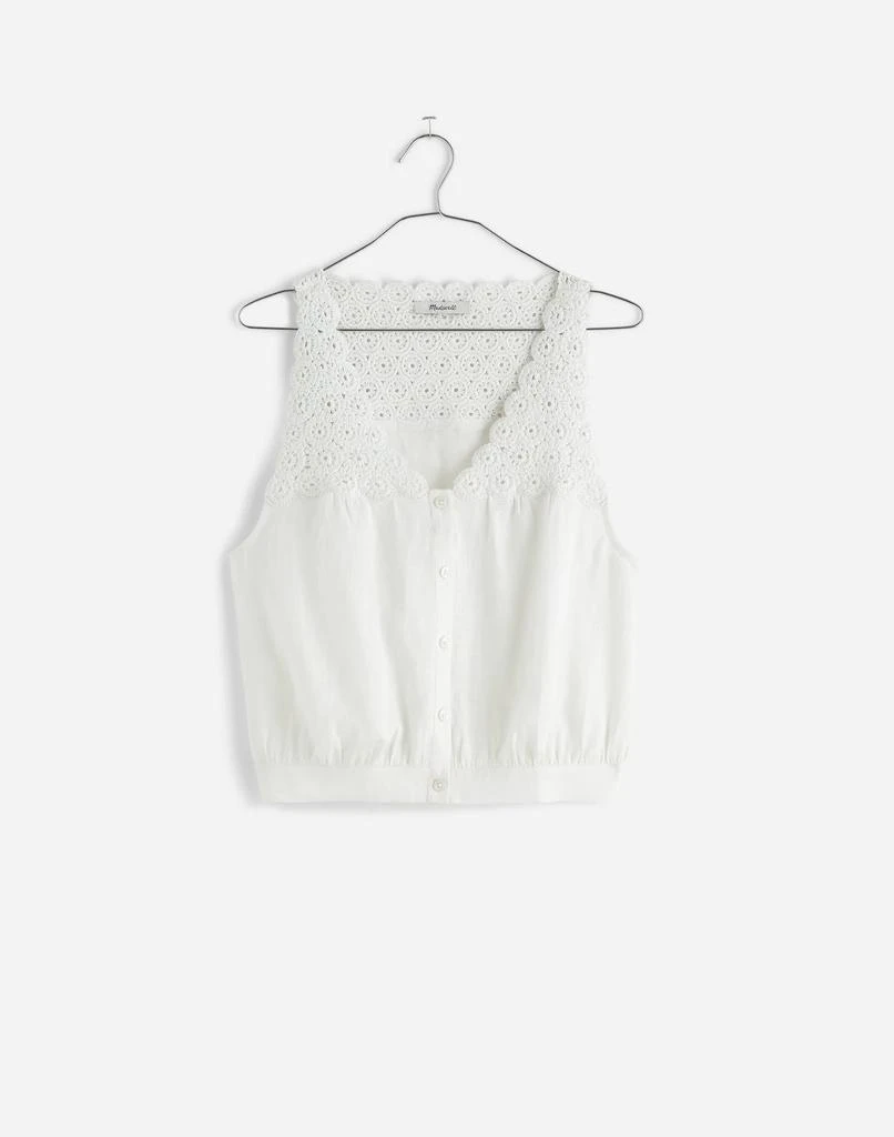 Madewell Embroidered V-Neck Bubble Top 6