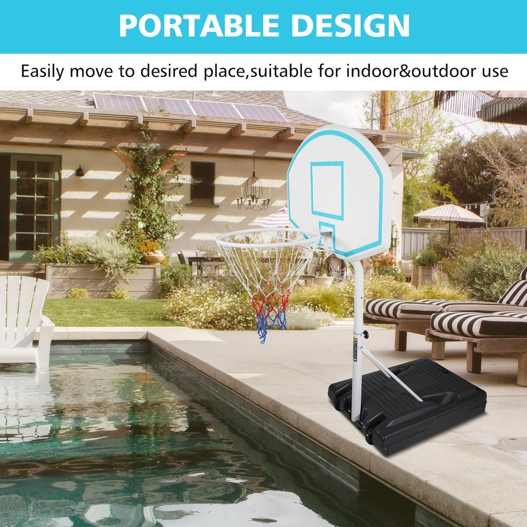 Streamdale Furniture Streamdale Portable Poolside Basketball Hoop System for Endless Summer Fun 6