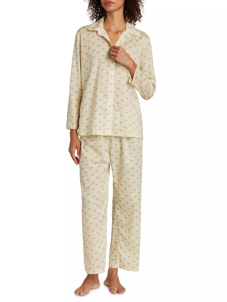 Pour Les Femmes Long Horn Cotton Pajamas