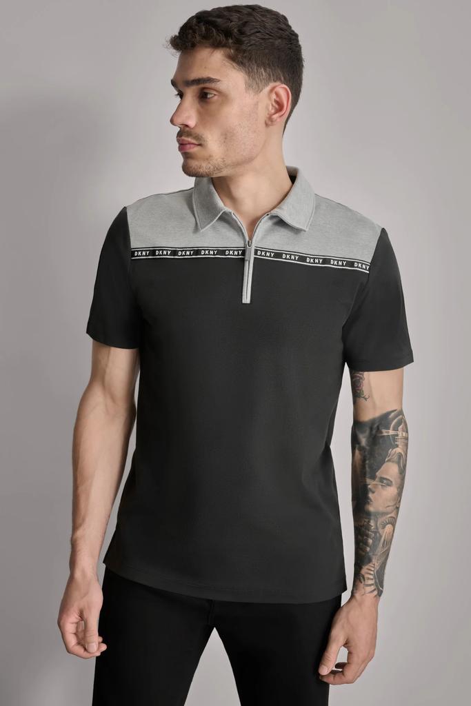 DKNY ZIPPER PLACKET SPORT POLO