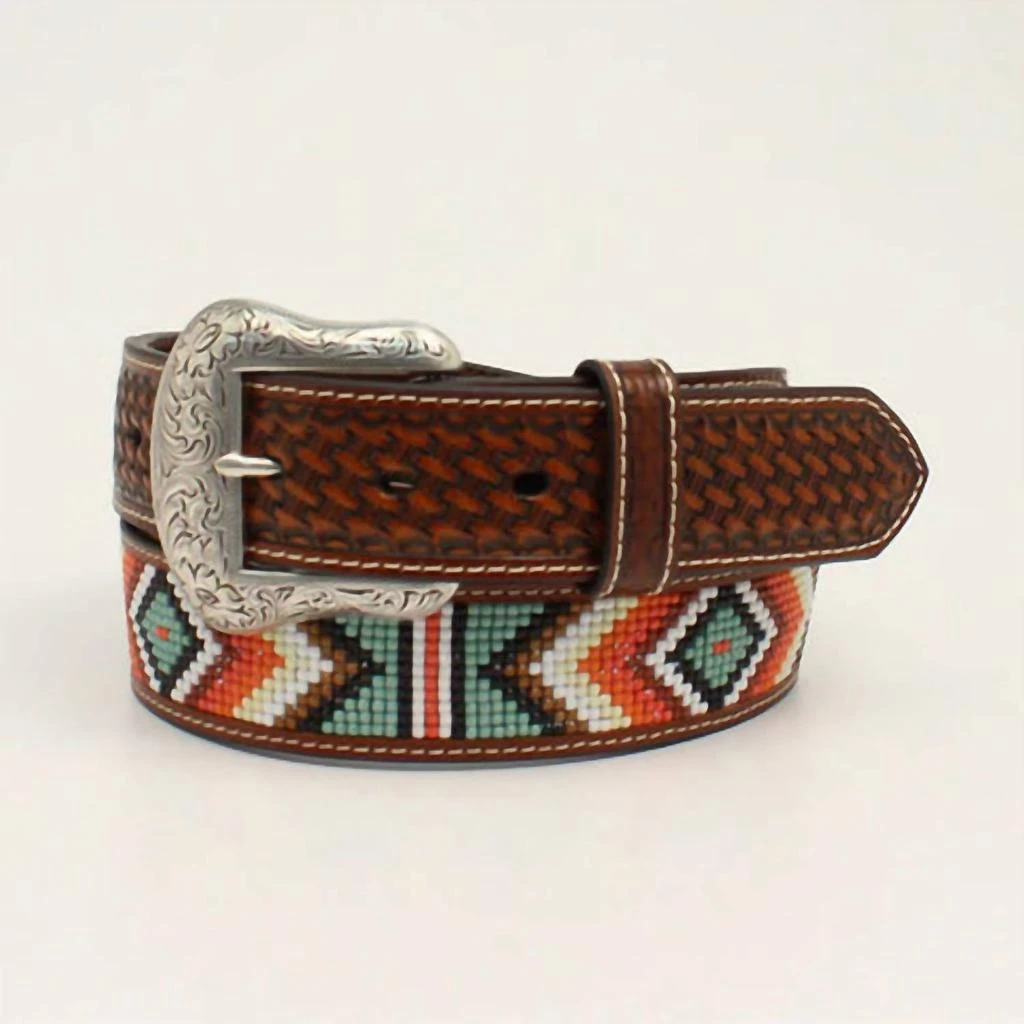 Nocona Belt Co. Nocona Belt Co. - Unisex Leather Southwestern Beaded Belt