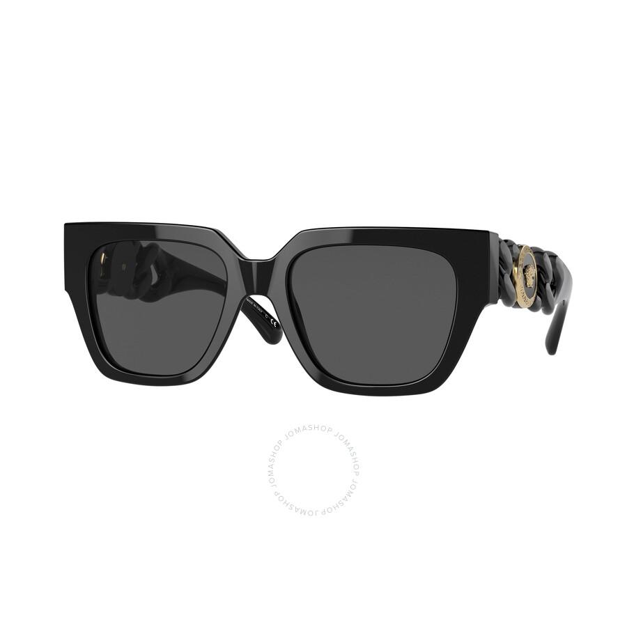 Versace Dark Grey Square Ladies Sunglasses VE4409F GB1/87 53