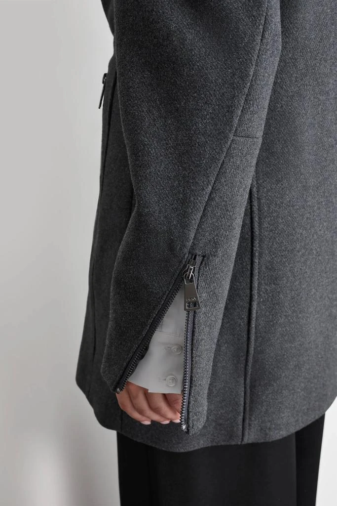 DKNY WOOL COAT WITH ZIPPER DETAIL 5
