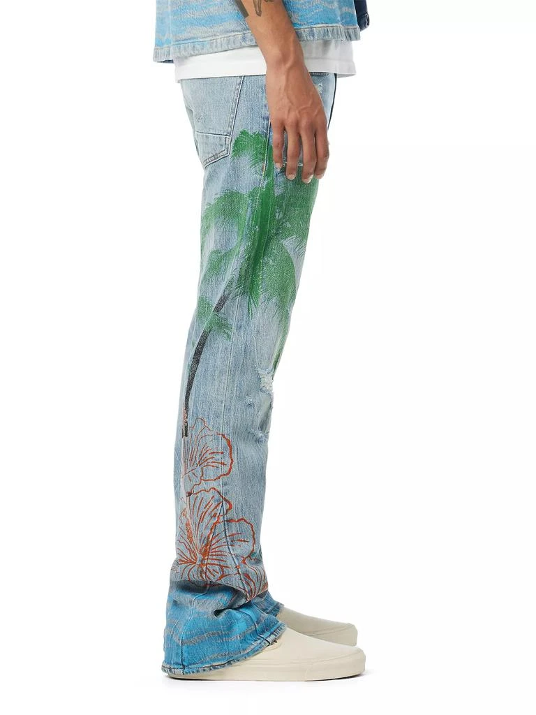 Hudson Walker Palm Painted Kick Flare Jeans 5