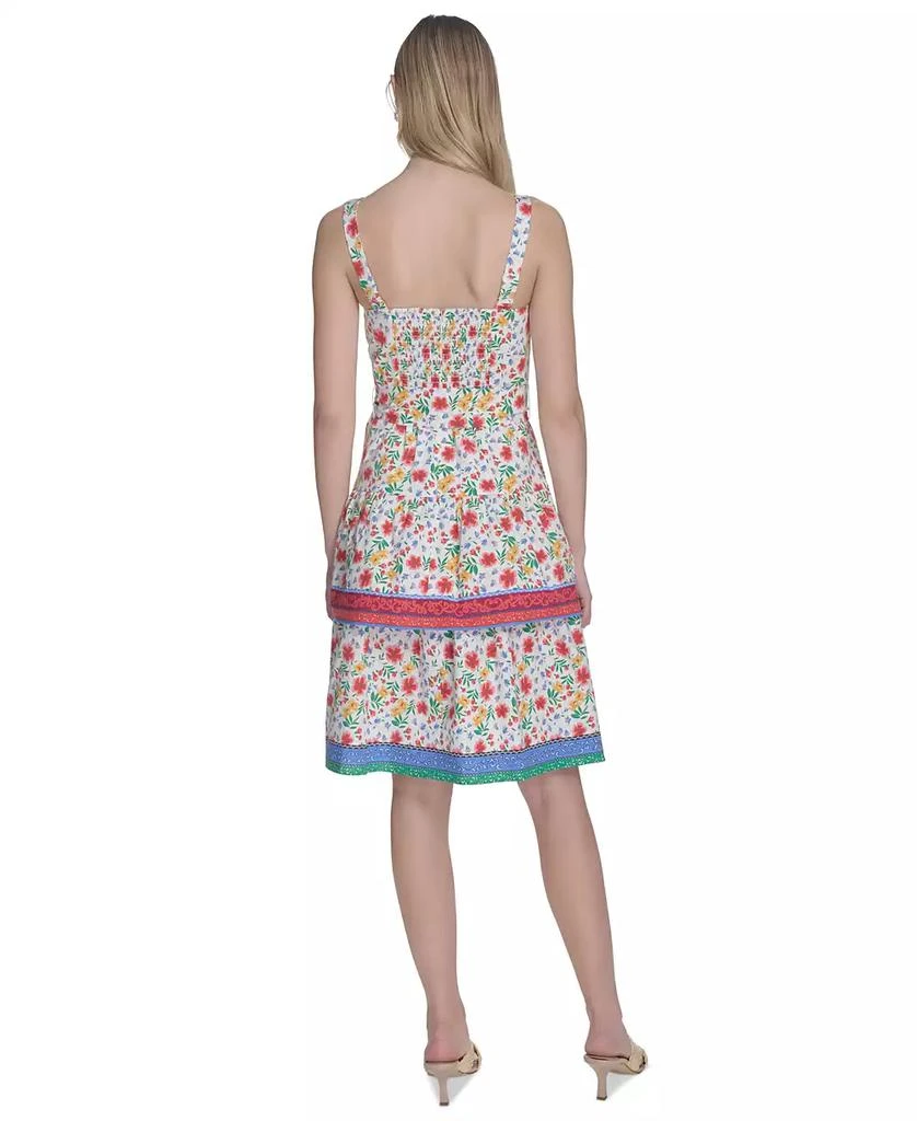 eliza j petite cocktail dresses Eliza J Petite Size Sleeveless Mock Neck Embroidered 3D Floral Dress
