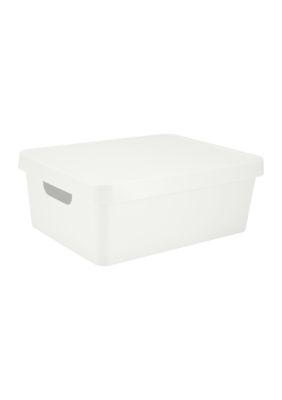 Simplify Medium Vinto Storage Box With Lid In Ivory