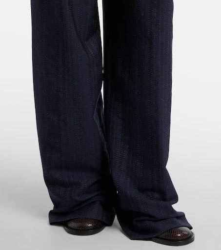 Dries Van Noten Belted wool wide-leg pants 5