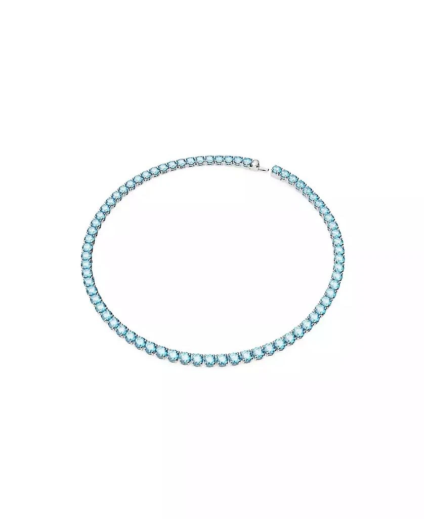 Swarovski Crystal Round Cut Matrix Tennis Necklace 2