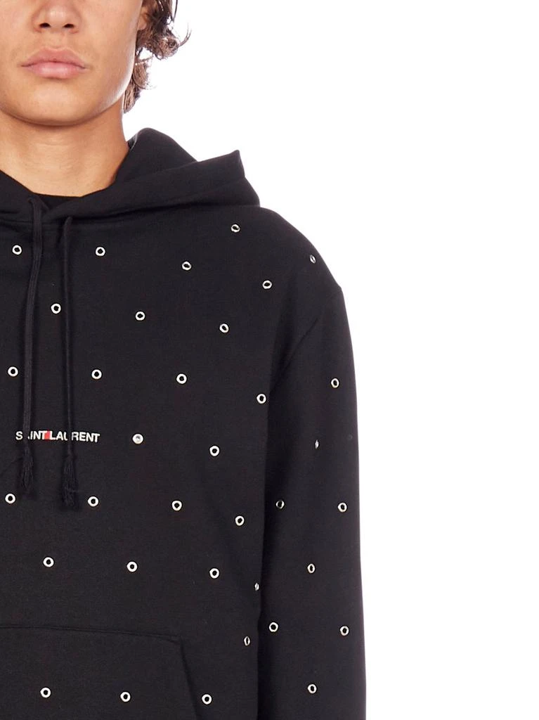 Yves Saint Laurent Saint Laurent Logo Print Hoodie 6