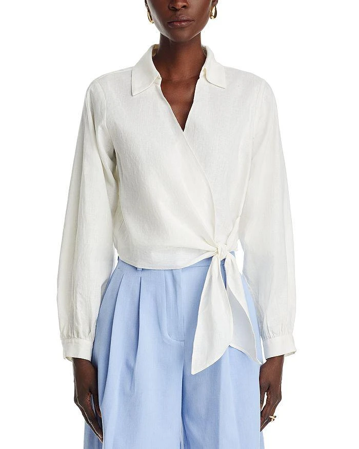 AQUA Crossover Front Blouse - 100% Exclusive 6