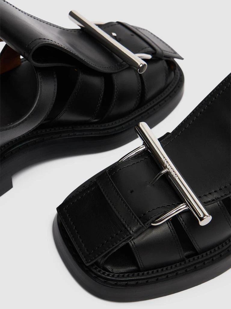 McQueen Leather Sandals 3