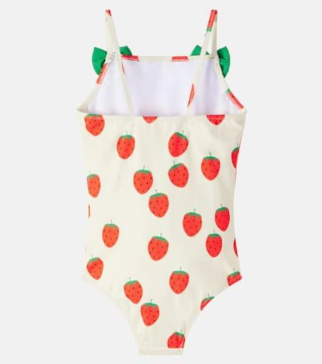Mini Rodini Strawberries bow-detail swimsuit 2