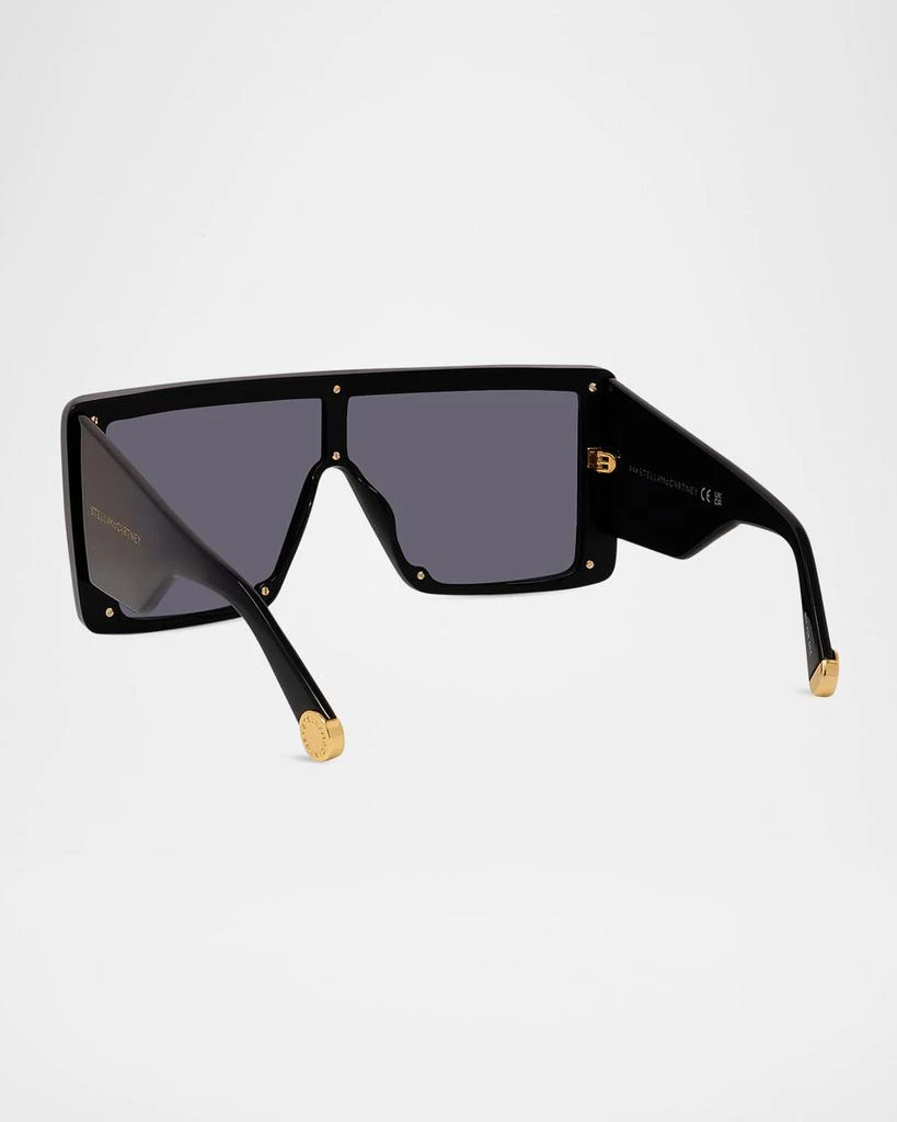 Stella McCartney Oversized Shielded Logo-Print Sunglasses  display picture 3