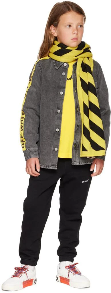 Off-White Kids Gray Industrial Denim Shirt 4