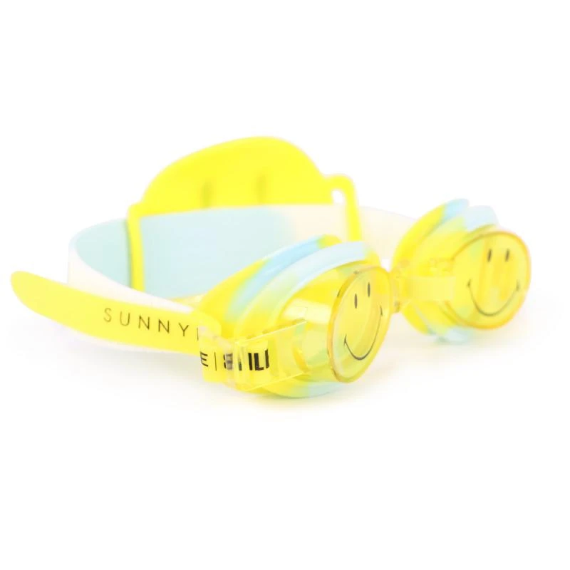 Sunnylife Smiley mini swim goggles in yellow 1