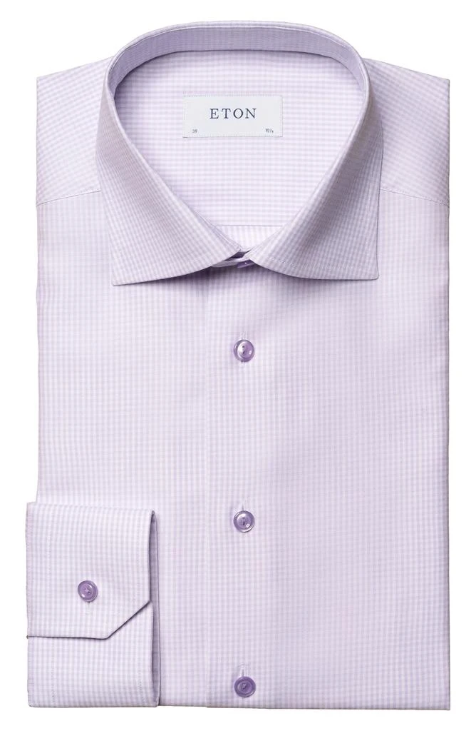 Eton Slim Fit Check Stretch Cotton & Tencel® Lyocell Dress Shirt 7