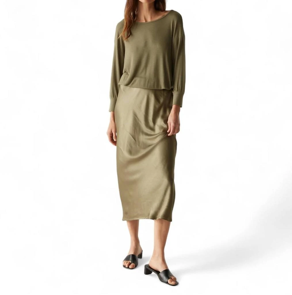 Michael Stars Nadia 2-In-1 Dress In Olive 1