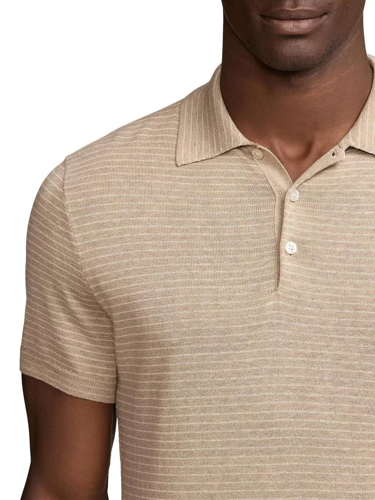 Ralph Lauren Striped Silk-Cotton Polo Shirt 6