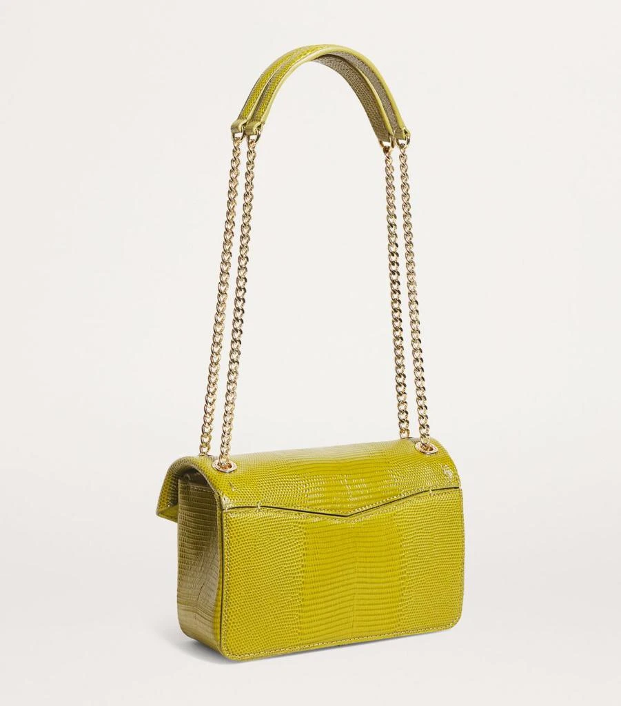 SANDRO Croc-Embossed Leather Yza Shoulder Bag 3