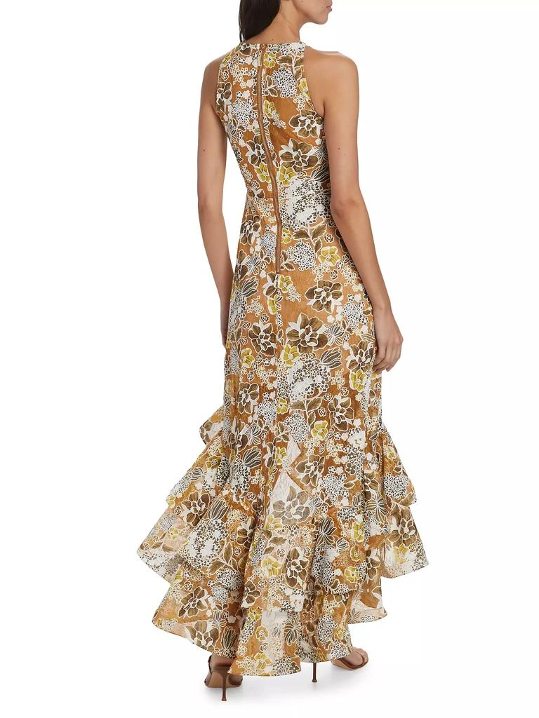 BRONX AND BANCO Sicilia Floral Ruffled Midi-Dress 5