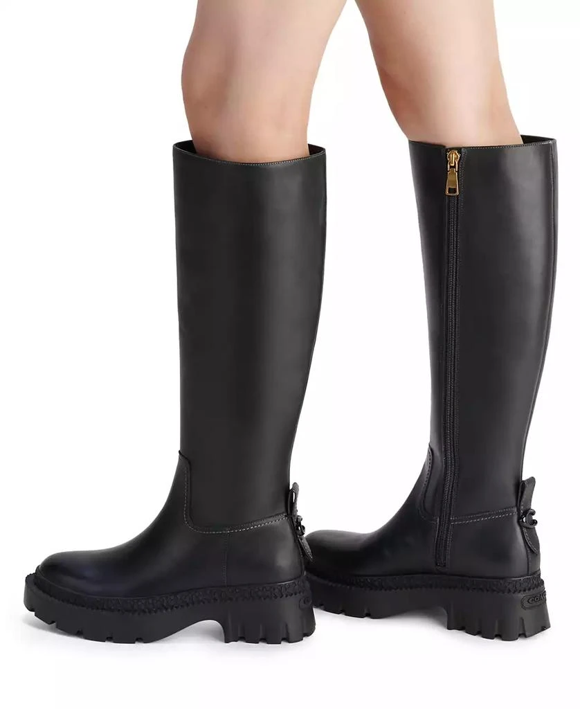 Coach Women's Julietta Sculpted C Lug Sole Tall Riding Boots 6