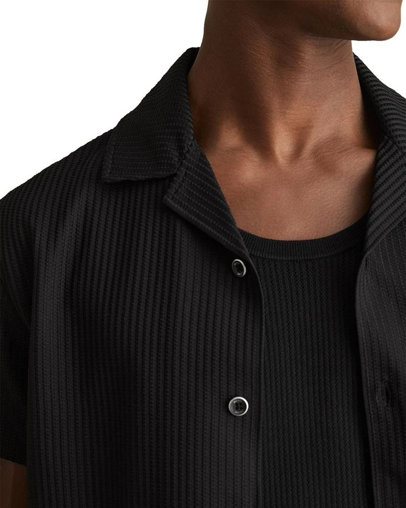 REISS Relaxed Fit Textured Short Sleeve Camp Shirt 4