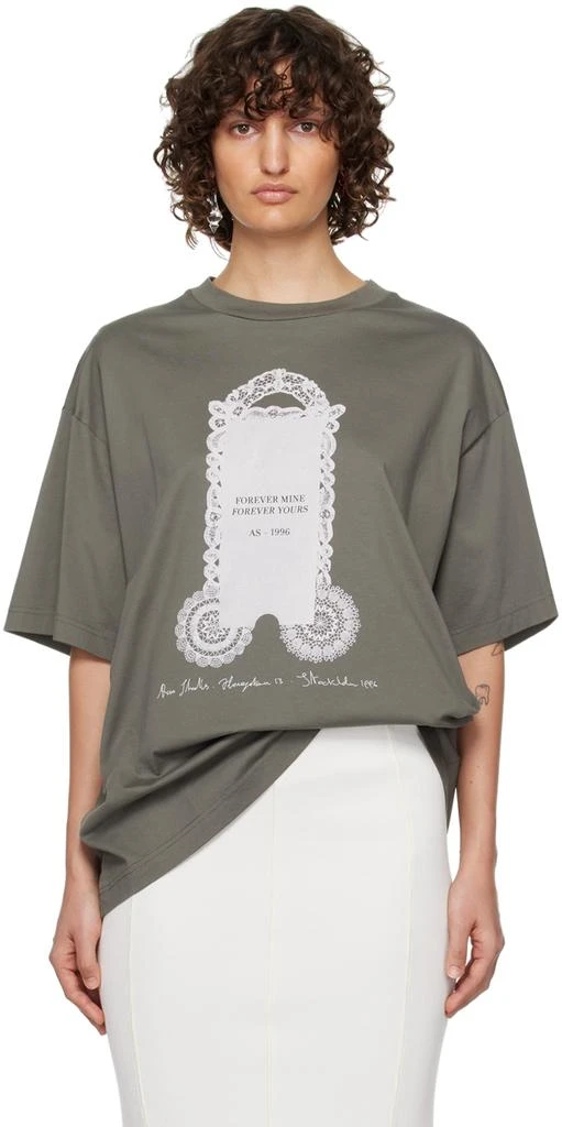 Acne Studios Gray Printed T-Shirt 1